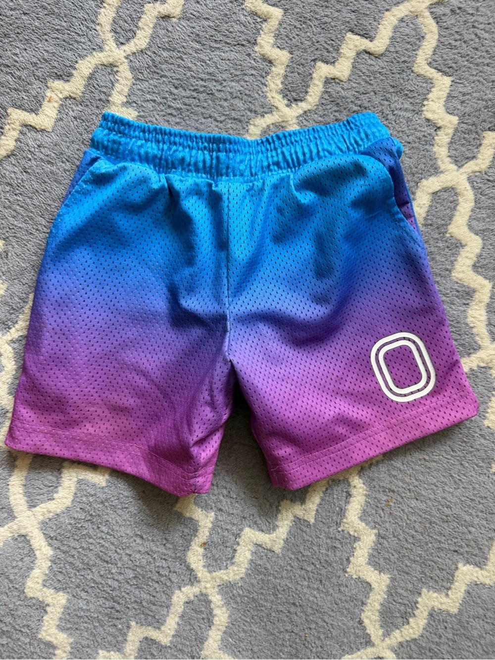 Boys Overtime Gradient Blue to Purple Athletic Shorts